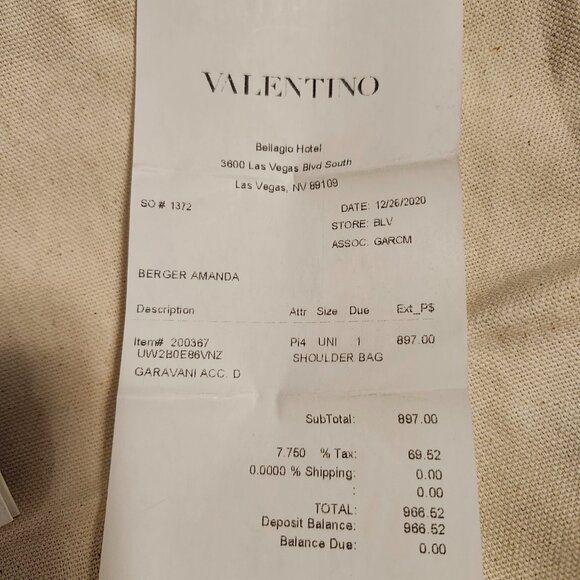 New Valentino Blue Patent Rockstud purse - Picture 8 of 8